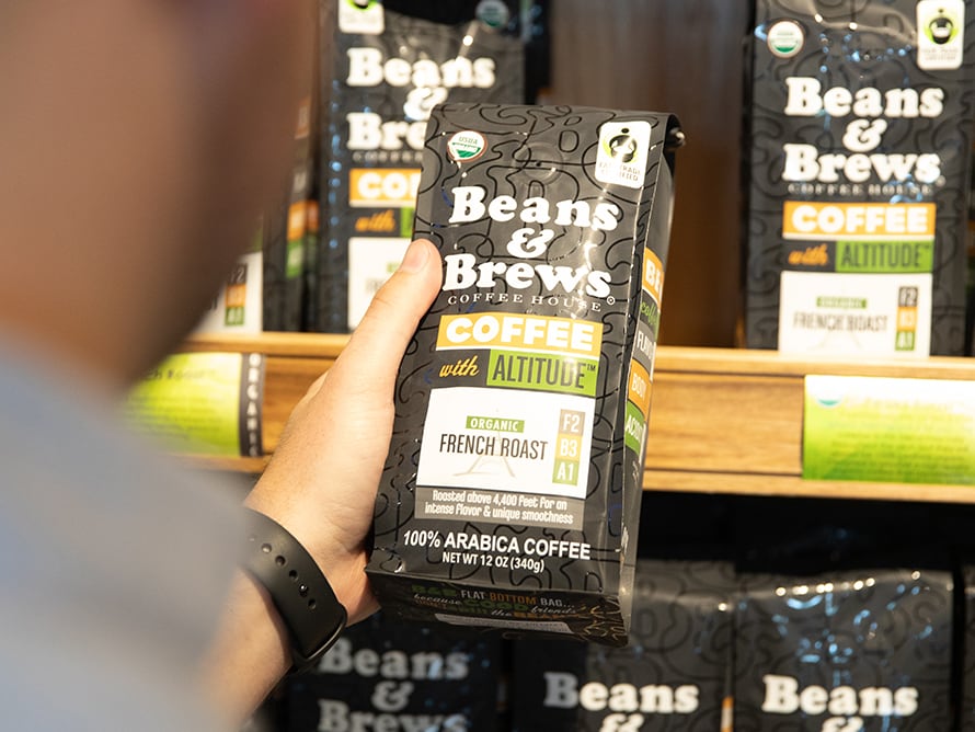 Beans & Brews coffee grounds for sale