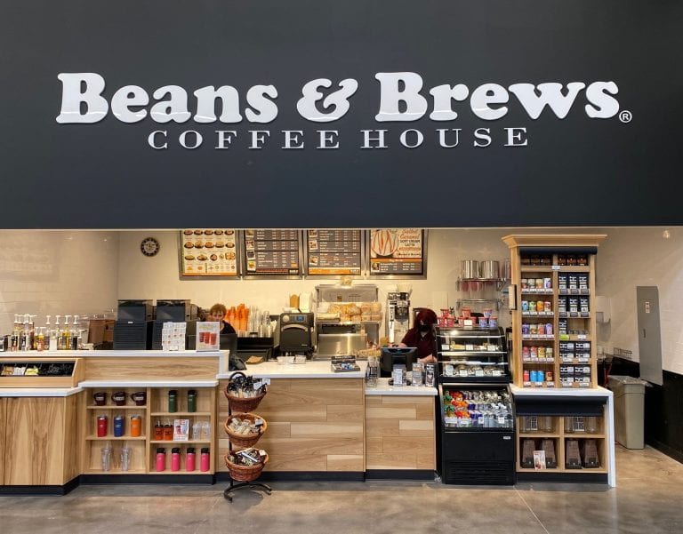 Beans & Brews Coffee House counter