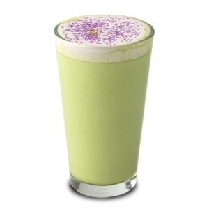 Hot Matcha with Lavender Soft Top