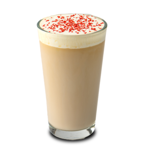 Hot White Mocha or Sweet Cream Latte with Strawberry Rose Soft Top