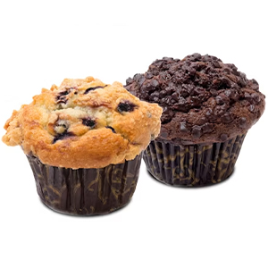 Blueberry and chocolate muffins